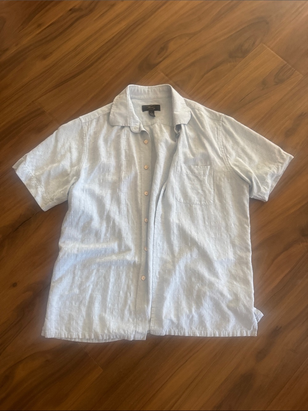 Club Room Light Blue Short Sleeve Button-Down Shirt